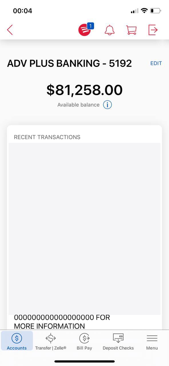 Bank of America Mobile App $10,000